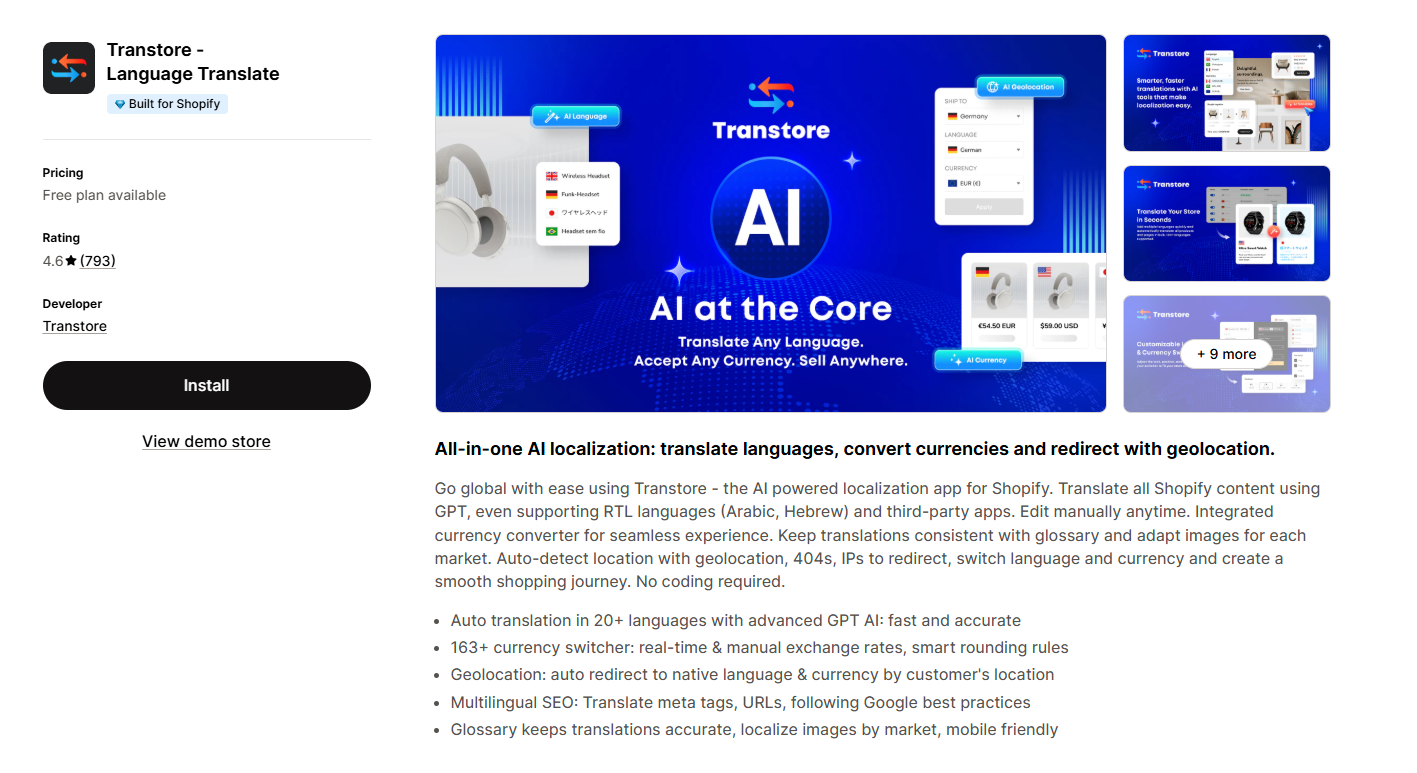 Transtore ‑ Language Translate